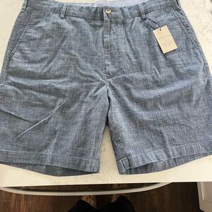 Peter Millar chambray shorts.